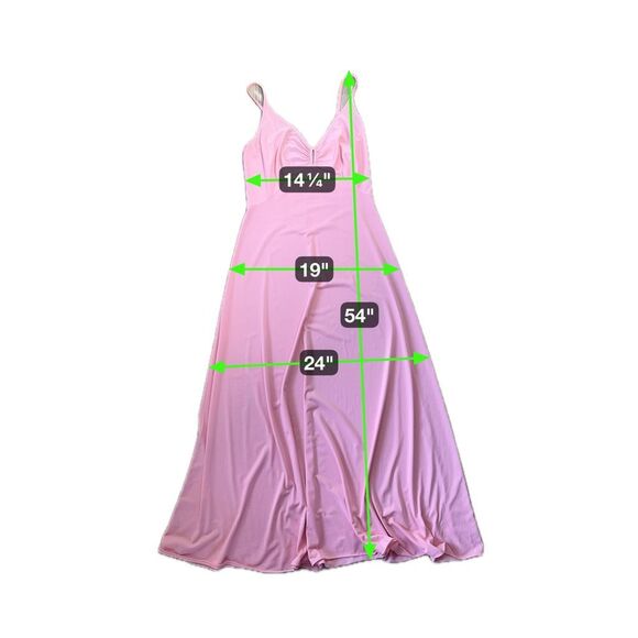 Vintage 1970s Pink Maxi Dress – Sleeveless Flowy Gown – Size XS/S - Picture 6 of 6